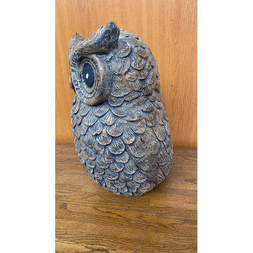 48 - 'Miss Owl' Large Garden Sculpture (35cm H.), (Heavy Garden Figurine)