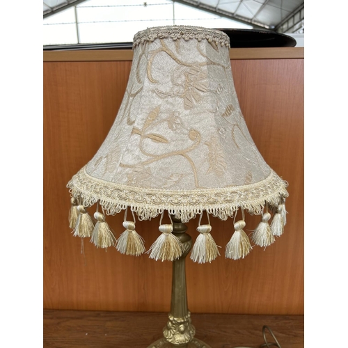 591 - Large Bronze Table Lamp (A/F - Needs Attention - 70cm H.)