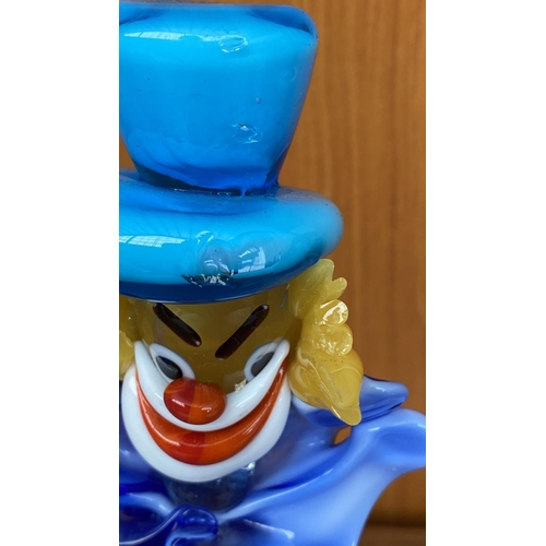 534 - Vintage Mid Century Murano Art Glass clown Made in Italy (20cm H. - A/F - Small Chip as in Picture) ... 