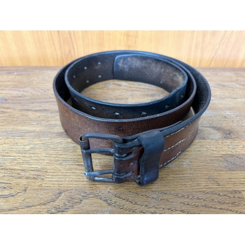 564 - Vintage WWII Leather Belt