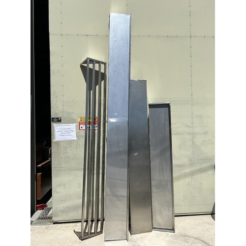 598 - x4 Long Stainless Steel Commercial Wall Shelves