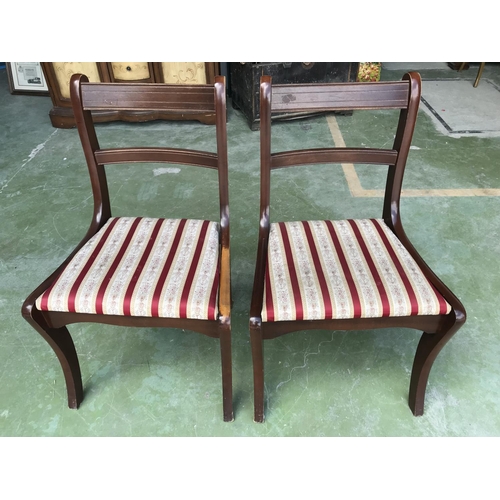 161 - Pair of Vintage Fabric Upholstered Dining Chairs