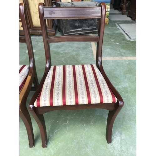 161 - Pair of Vintage Fabric Upholstered Dining Chairs