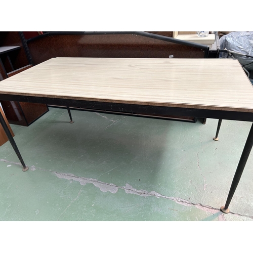 260 - Vintage Mid-Century Formica Top Table (161 W. x 81 D. x 74cm H.)