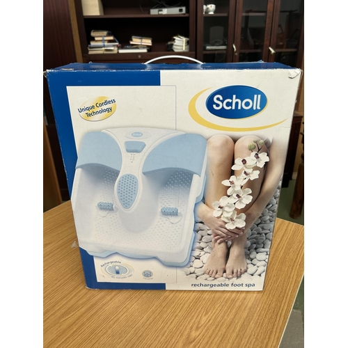 62 - Scholl Rechargeable Foot Spa (Unused, Boxed)