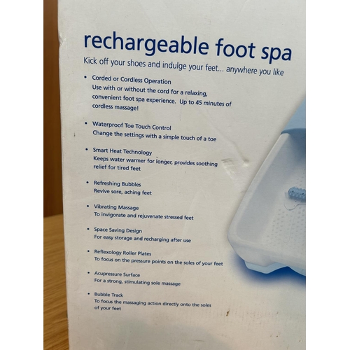 62 - Scholl Rechargeable Foot Spa (Unused, Boxed)