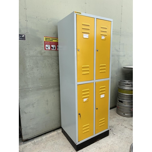 20 - Metal 4-Door Locker (A/F - x3 Locks Missing - 63 w. x 50 D. x 181cm H.)