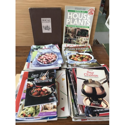 585 - Box with More than 30 Books and Booklets on Cooking and Gardening in English and Greek