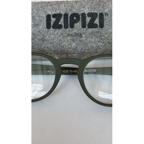 246 - Small Size Kaki Green Izipizi Paris Reading Glasses