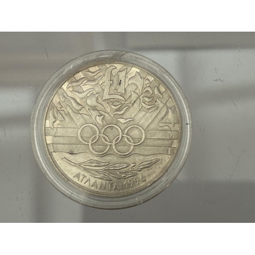 481 - Central Bank of Cyprus Atlanta Olympics 1996 £1 Silver Coin