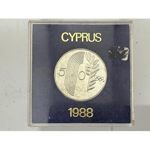 507 - Cyprus 1988 50 Mils Silver Coin