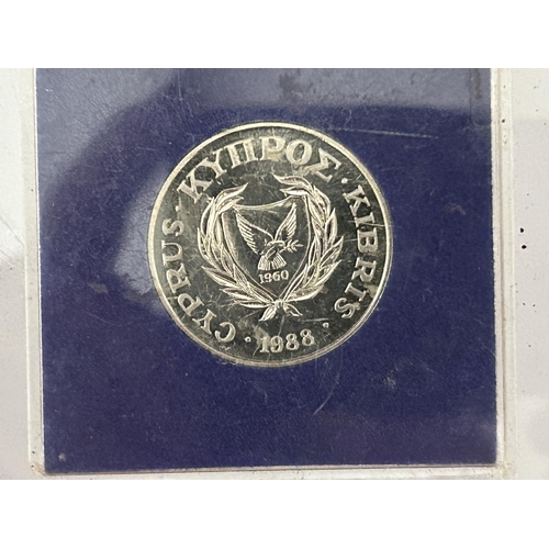 507 - Cyprus 1988 50 Mils Silver Coin