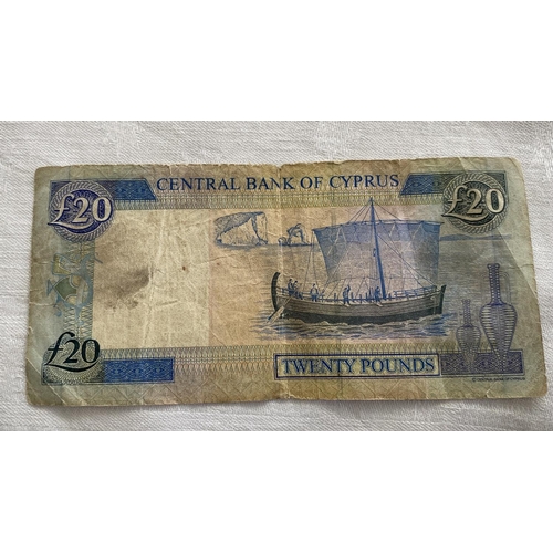 166 - Central Bank of Cyprus 1997 £20 Banknote