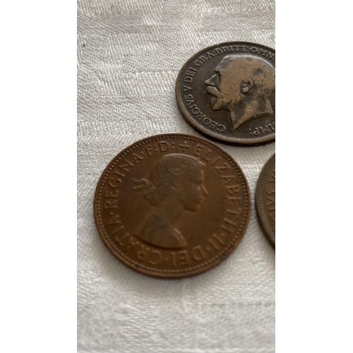 485 - x3 Antique 1919 and Vintage 1948/1964 Penny Coins