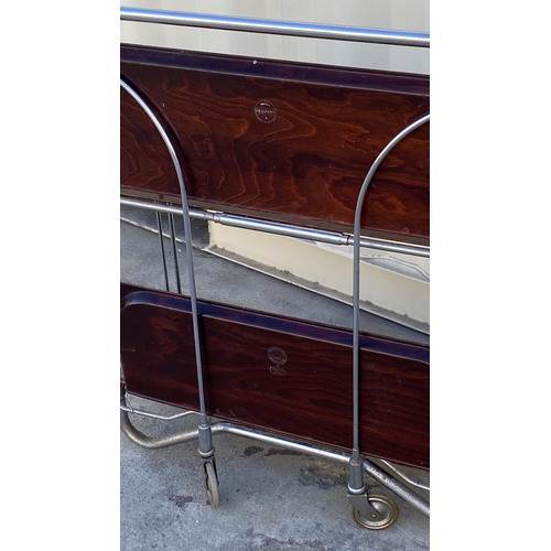 75 - Vintage 1960's Bremshey Folding Bar Trolley/Tea Serving Cart