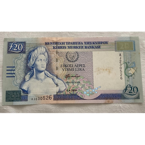 84 - Central Bank of Cyprus 2004 £20 Uncirculated Banknote