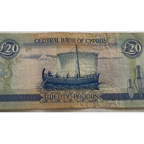 85 - Central Bank of Cyprus 1993 £20 Banknote