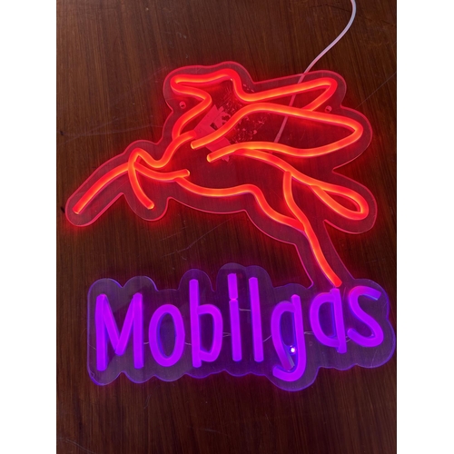 197 - Mobilgas USB Powered Lighted Sign - Taken Back on 14/10/2024