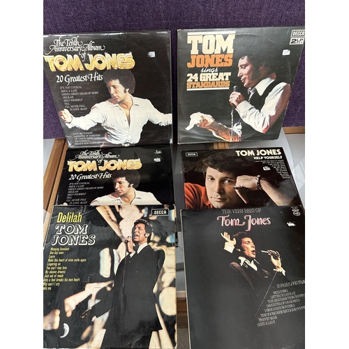 276 - Collection of 6 Vintage Tom Jones Vinyl Records 33rpm Incl. x3 Doubles