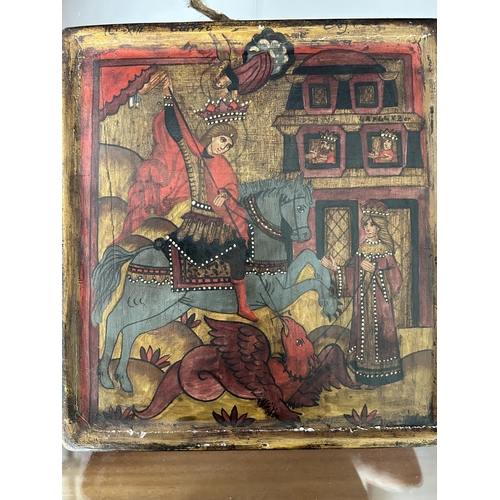 290 - Antique Icon of Saint George (24 x 26cm)