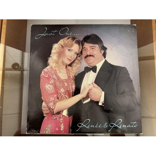 496 - Renee & Renato Vintage Vinyl Record 33rpm Signed Autograph by Artists