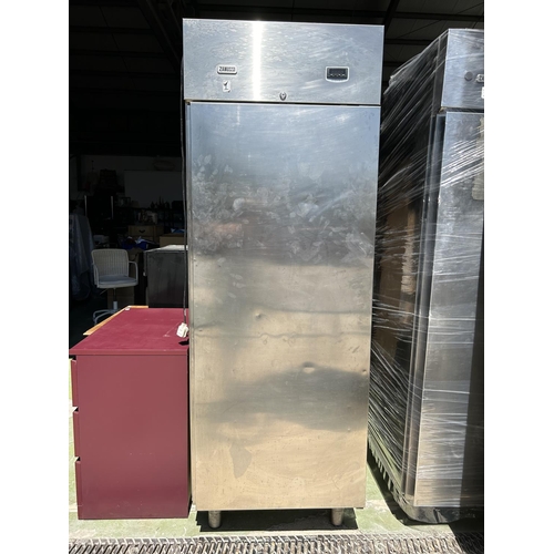 86 - Zanussi RS06RX1F Stainless Steel Commercial Freezer Model FVSB1MTN (Working but Needs Attention)