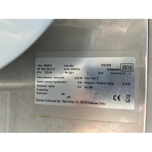 86 - Zanussi RS06RX1F Stainless Steel Commercial Freezer Model FVSB1MTN (Working but Needs Attention)