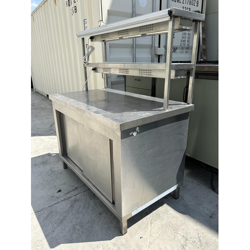 89 - Heavy Duty Stainless Steel Commercial Hot Cupboard  with 2-Tier Heated Gantry (Display Unit)