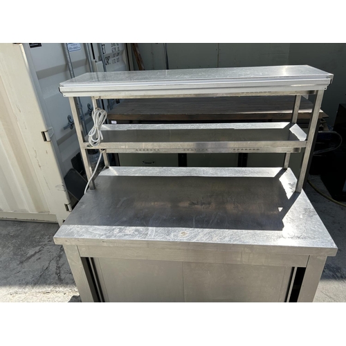 89 - Heavy Duty Stainless Steel Commercial Hot Cupboard  with 2-Tier Heated Gantry (Display Unit)