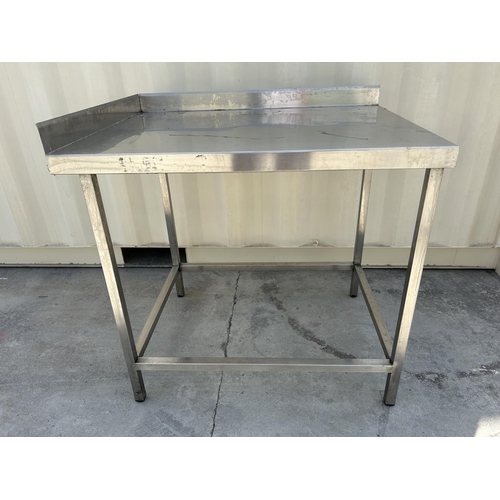 92 - Stainless Steel Commercial Kitchen Work Bench (75 W. x 96 D. x 93cm H.)