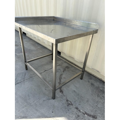 92 - Stainless Steel Commercial Kitchen Work Bench (75 W. x 96 D. x 93cm H.)