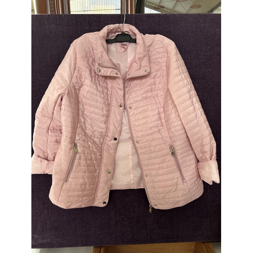 286 - Andrea Lee Italy Women's Pink Jacket Size XL