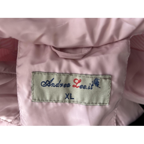 286 - Andrea Lee Italy Women's Pink Jacket Size XL