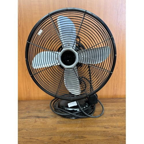 124 - Retro Ikea Taifun Desk Fan with Chrome Blades and Metal Body