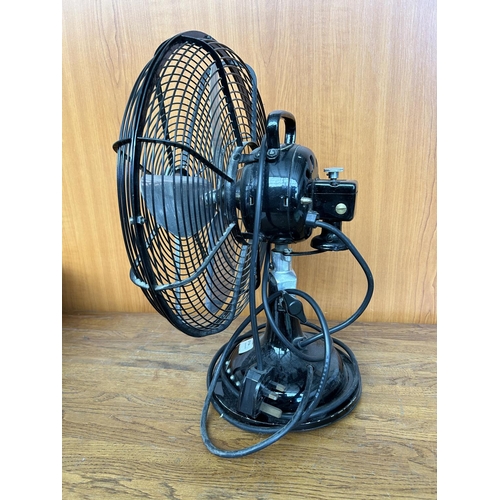 124 - Retro Ikea Taifun Desk Fan with Chrome Blades and Metal Body