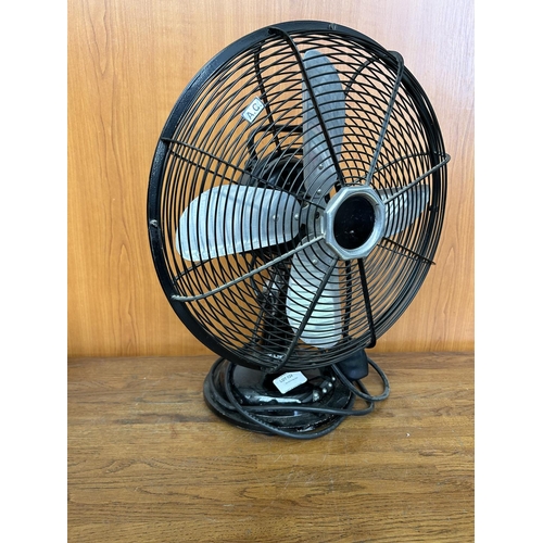 124 - Retro Ikea Taifun Desk Fan with Chrome Blades and Metal Body