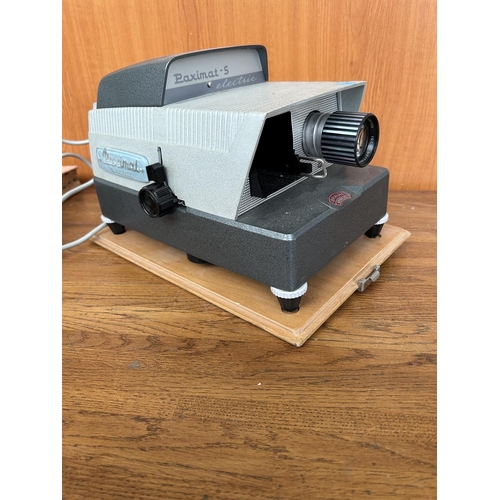 227 - Vintage Paximat Electric Slide Projector with Wall Screen