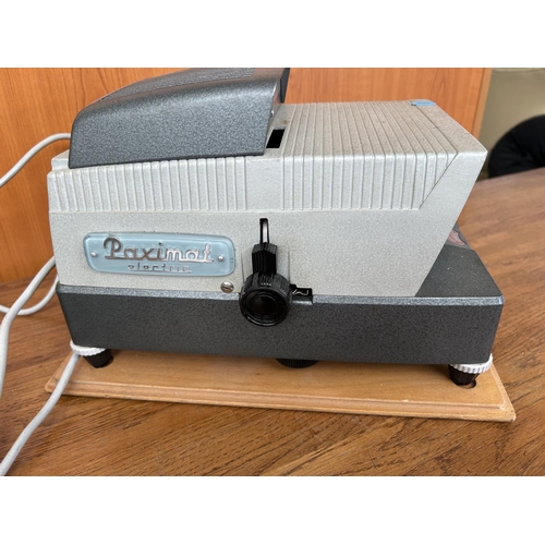 227 - Vintage Paximat Electric Slide Projector with Wall Screen