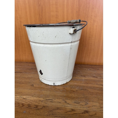 53 - Vintage Enameled Garden Water Bucket