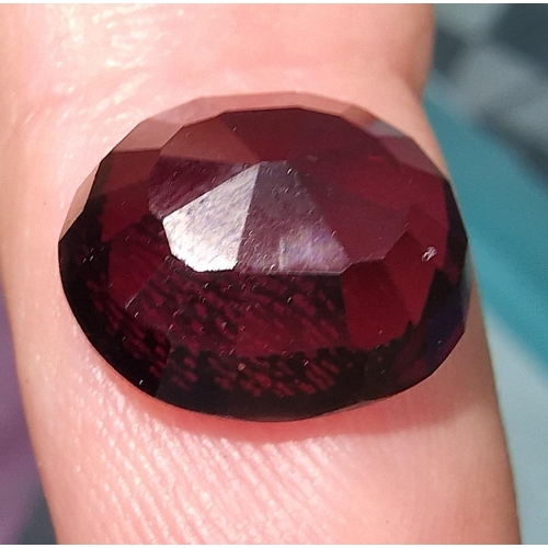 152 - Natural Almandite Garnet, Oval Mixed Cut, 9.80Ct, Deep Red Transparent Color