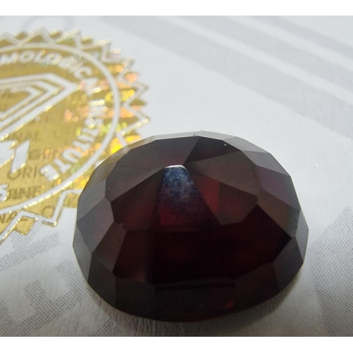 152 - Natural Almandite Garnet, Oval Mixed Cut, 9.80Ct, Deep Red Transparent Color