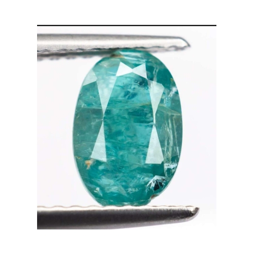 153 - Grandidierite Gemstone 1.19Ct, Oval Shape, Greenish Blue Color