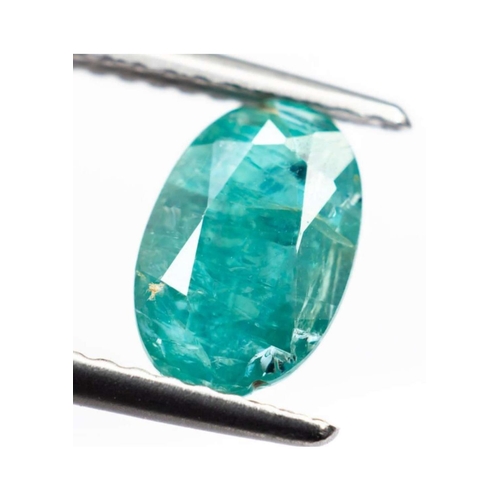 153 - Grandidierite Gemstone 1.19Ct, Oval Shape, Greenish Blue Color