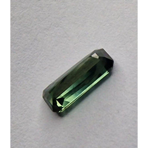 154 - Sapphire Gemstone 1.09CT, Octagonal Shape, Deep Green Blue Colour