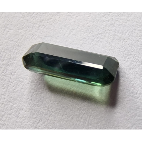 154 - Sapphire Gemstone 1.09CT, Octagonal Shape, Deep Green Blue Colour