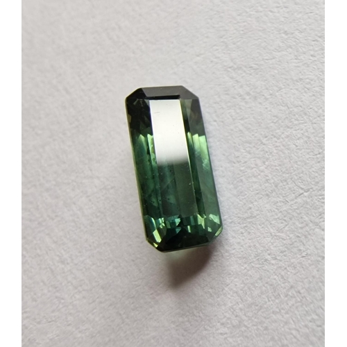 154 - Sapphire Gemstone 1.09CT, Octagonal Shape, Deep Green Blue Colour