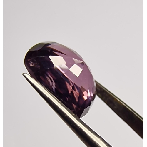 155 - Very Rare Natural Spinel From Myanmar 2.10CT, Deep Purple-Pink Color,  Cushion Mixed Cut Shape