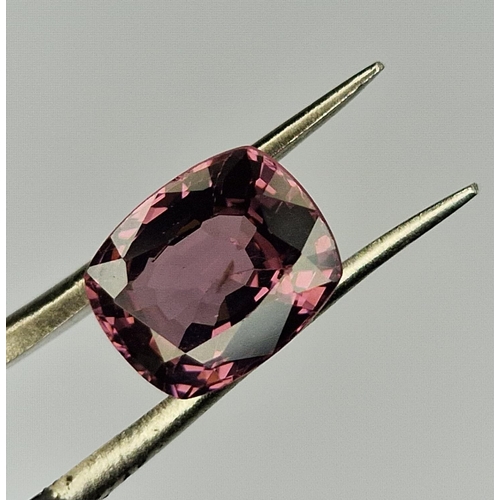 155 - Very Rare Natural Spinel From Myanmar 2.10CT, Deep Purple-Pink Color,  Cushion Mixed Cut Shape