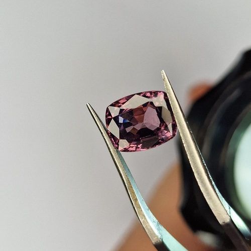 155 - Very Rare Natural Spinel From Myanmar 2.10CT, Deep Purple-Pink Color,  Cushion Mixed Cut Shape