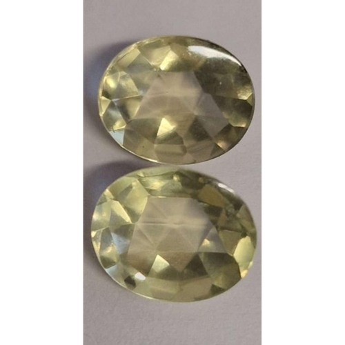 211 - x2 Yellow Heliodors 8.94Ct, Yellow Transparent Color, Oval Shape